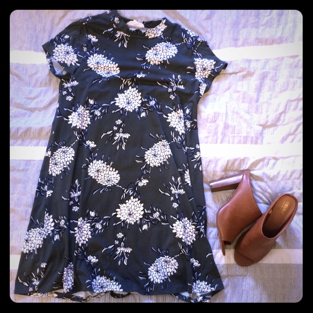 Forest Green Floral Dress